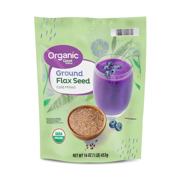 Great Value Organic Ground Cold Milled Flax Seed, 16 oz