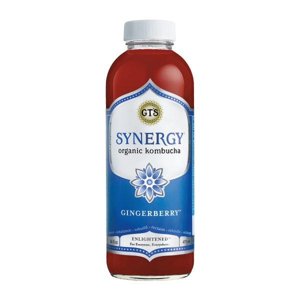 GTs Enlightened Synergy Organic and Raw Kombucha Gingerberry, 16 Ounce：圖片 2