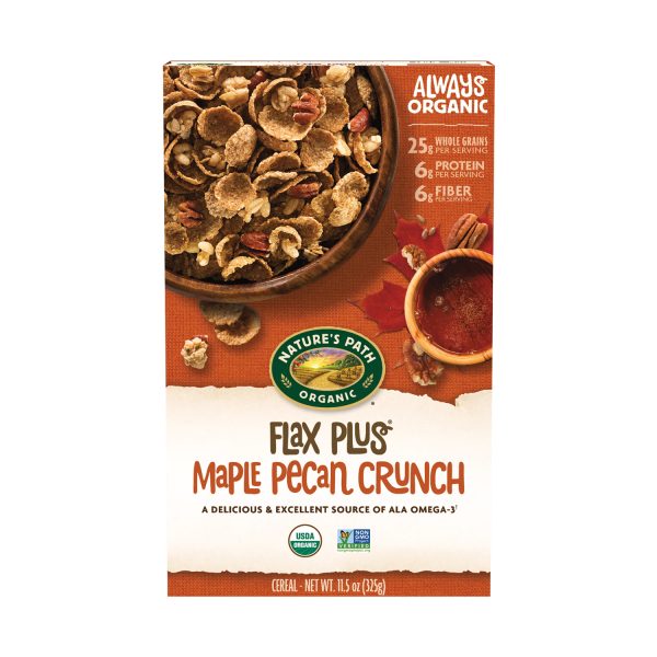 Nature's Path Organic, Flax Plus, Breakfast Cereal, Maple Pecan Crunch, 11.5 oz