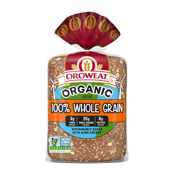 Oroweat Organic Bread 100% Whole Grain Bread Loaf, 27 oz