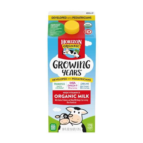 Horizon Organic Growing Years Whole Milk with DHA Omega-3, 59 oz