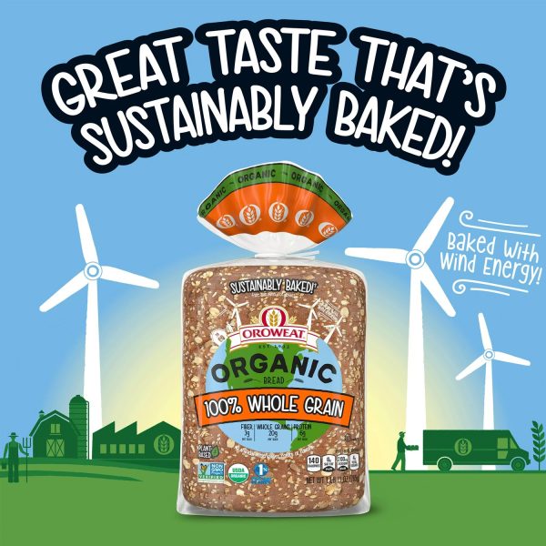 Oroweat Organic Bread 100% Whole Grain Bread Loaf, 27 oz：圖片 2