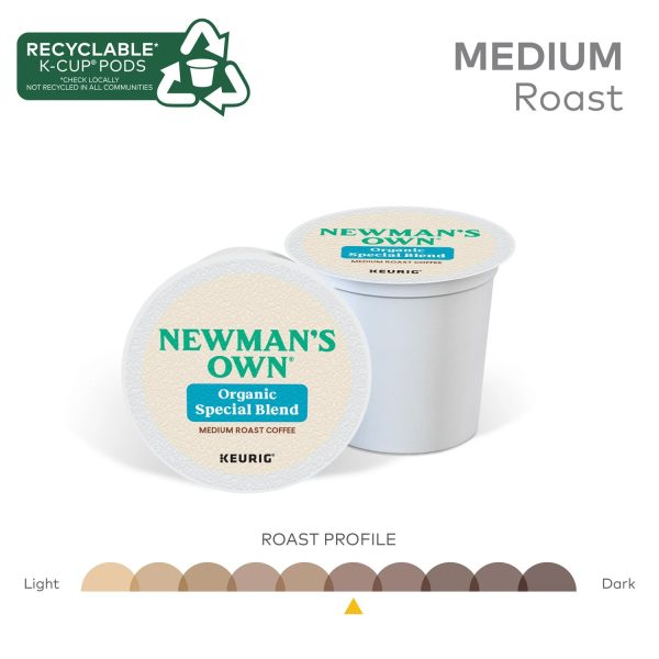 Newman's Own Organics, Special Blend, Medium Roast K-Cup Coffee Pods, 24：圖片 3