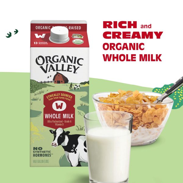 Organic Valley, Organic Whole Milk, Ultra Pasteurized, Half Gallon, 64 oz：圖片 3