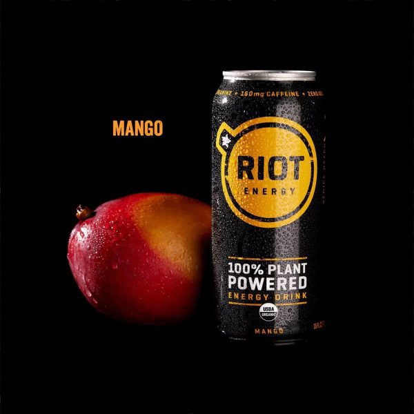 Riot Energy, Organic Mango Energy Drink, Plant Based, 16 fl. oz：圖片 3